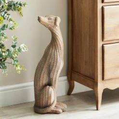 Best deal 👍 Churchgate Churchgate Resin Wicker Greyhound 60cm 🤩