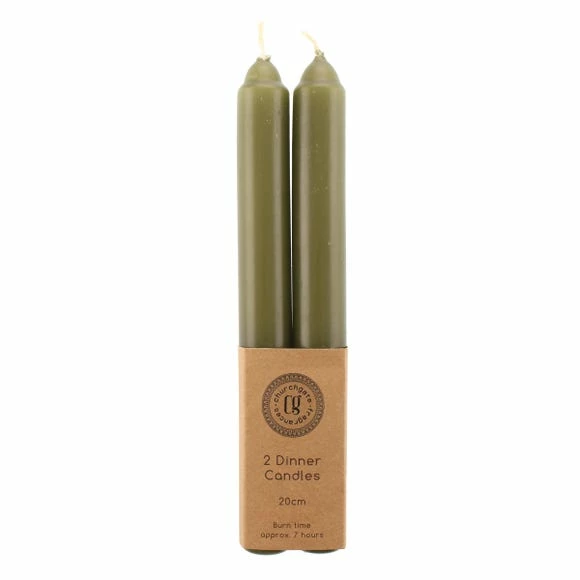 Buy ๐ Churchgate Churchgate Pack of 2 Olive Taper Candles ๐ 2 Buy ๐ Churchgate Churchgate Pack of 2 Olive Taper Candles ๐ - Image 2