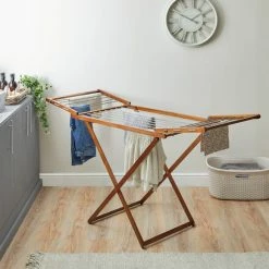Churchgate Store 29 Budget π Churchgate Acacia Wood Airer with Wings βοΈ