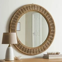 Buy 😀 Churchgate Churchgate Wicker Round Mirror 🧨