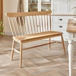 Promo 👍 Churchgate Churchgate Ash Wood Spindle Bench Seat 😍