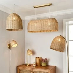 Hot Sale ✔️ Churchgate Churchgate Cotes Rattan Easy Fit Pendant 🛒 -Churchgate Store 30755705 alt06