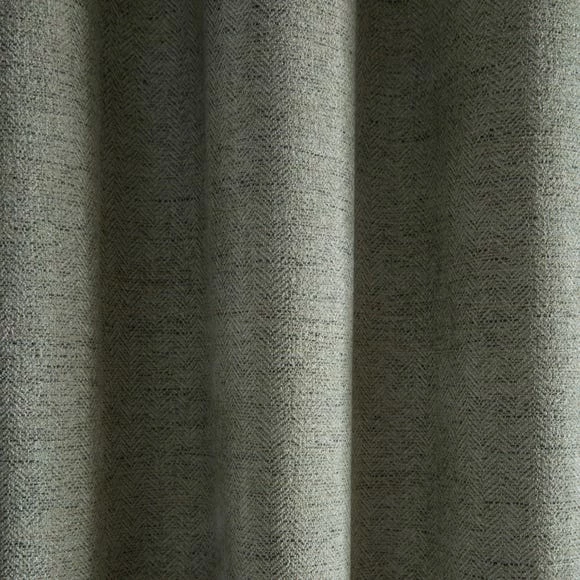 Budget 👍 Churchgate Churchgate Swithland Herringbone Sage Eyelet Curtains 🎁 3 Budget 👍 Churchgate Churchgate Swithland Herringbone Sage Eyelet Curtains 🎁 - Image 3