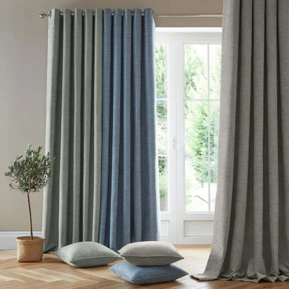 Budget 👍 Churchgate Churchgate Swithland Herringbone Sage Eyelet Curtains 🎁 4 Budget 👍 Churchgate Churchgate Swithland Herringbone Sage Eyelet Curtains 🎁 - Image 4