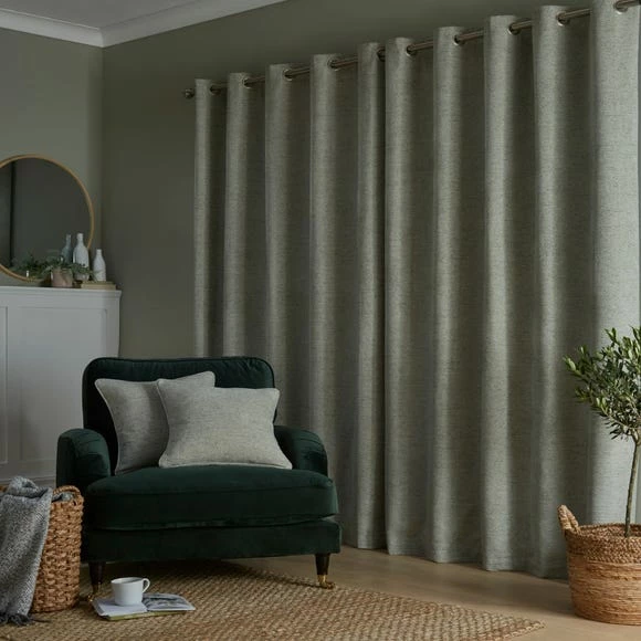 Budget 👍 Churchgate Churchgate Swithland Herringbone Sage Eyelet Curtains 🎁 5 Budget 👍 Churchgate Churchgate Swithland Herringbone Sage Eyelet Curtains 🎁 - Image 5