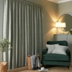 Best deal 👏 Churchgate Churchgate Swithland Herringbone Sage Pencil Pleat Curtains 🥰 -Churchgate Store 30768935 alt04