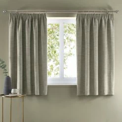 Best deal 👏 Churchgate Churchgate Swithland Herringbone Sage Pencil Pleat Curtains 🥰 -Churchgate Store 30768935 alt05