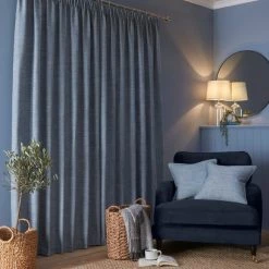 Hot Sale 🛒 Churchgate Churchgate Swithland Herringbone Ashley Blue Pencil Pleat Curtains ✨ 9 Hot Sale 🛒 Churchgate Churchgate Swithland Herringbone Ashley Blue Pencil Pleat Curtains ✨ -Churchgate Store 30768945 alt04