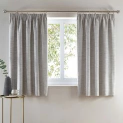 Budget 😉 Churchgate Churchgate Swithland Herringbone White Pencil Pleat Curtains 🥰 -Churchgate Store 30768954 alt05