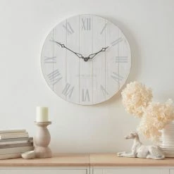 Best Pirce โจ Churchgate Distressed Wooden 60cm Clock Cream โ