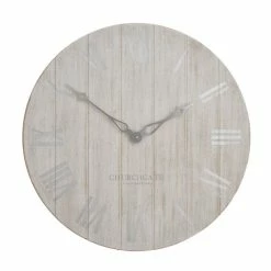 Best Pirce ✨ Churchgate Distressed Wooden 60cm Clock Cream ⌛ -Churchgate Store 30769195 alt02