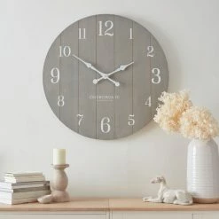 Best Sale 🔔 Churchgate Distressed Wooden 80cm Clock Grey 😉