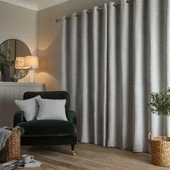 Discount ✨ Churchgate Churchgate Swithland Herringbone White Eyelet Curtains 😀 -Churchgate Store 30780428 alt04