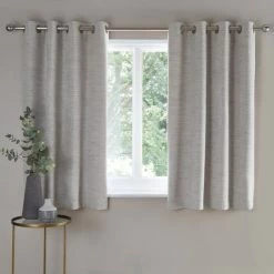 Discount ✨ Churchgate Churchgate Swithland Herringbone White Eyelet Curtains 😀 -Churchgate Store 30780428 alt05