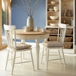 Churchgate Store 16 Best Pirce β Churchgate Churchgate 1 Round Table & 2 Ivory Chairs π